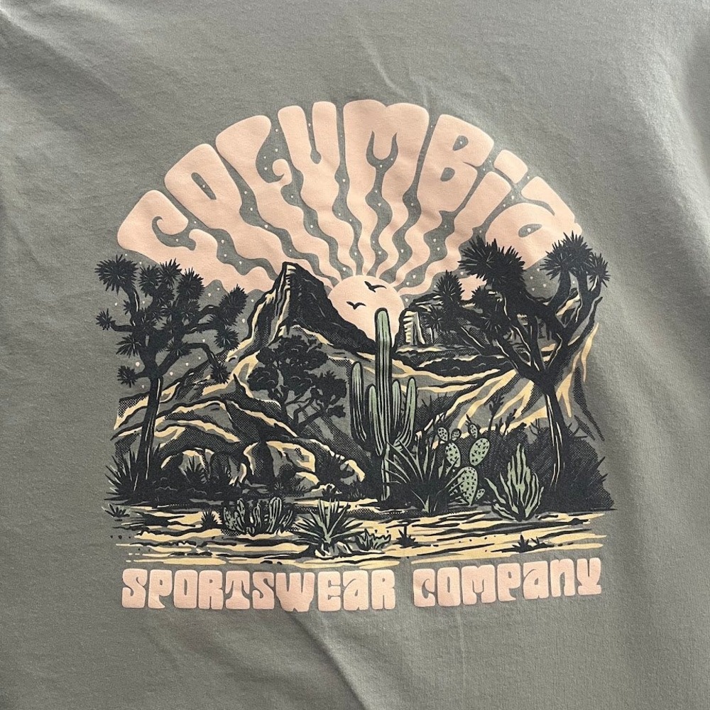 Columbia Graphic T-Shirt Mens Large Green - Picture 8 of 8